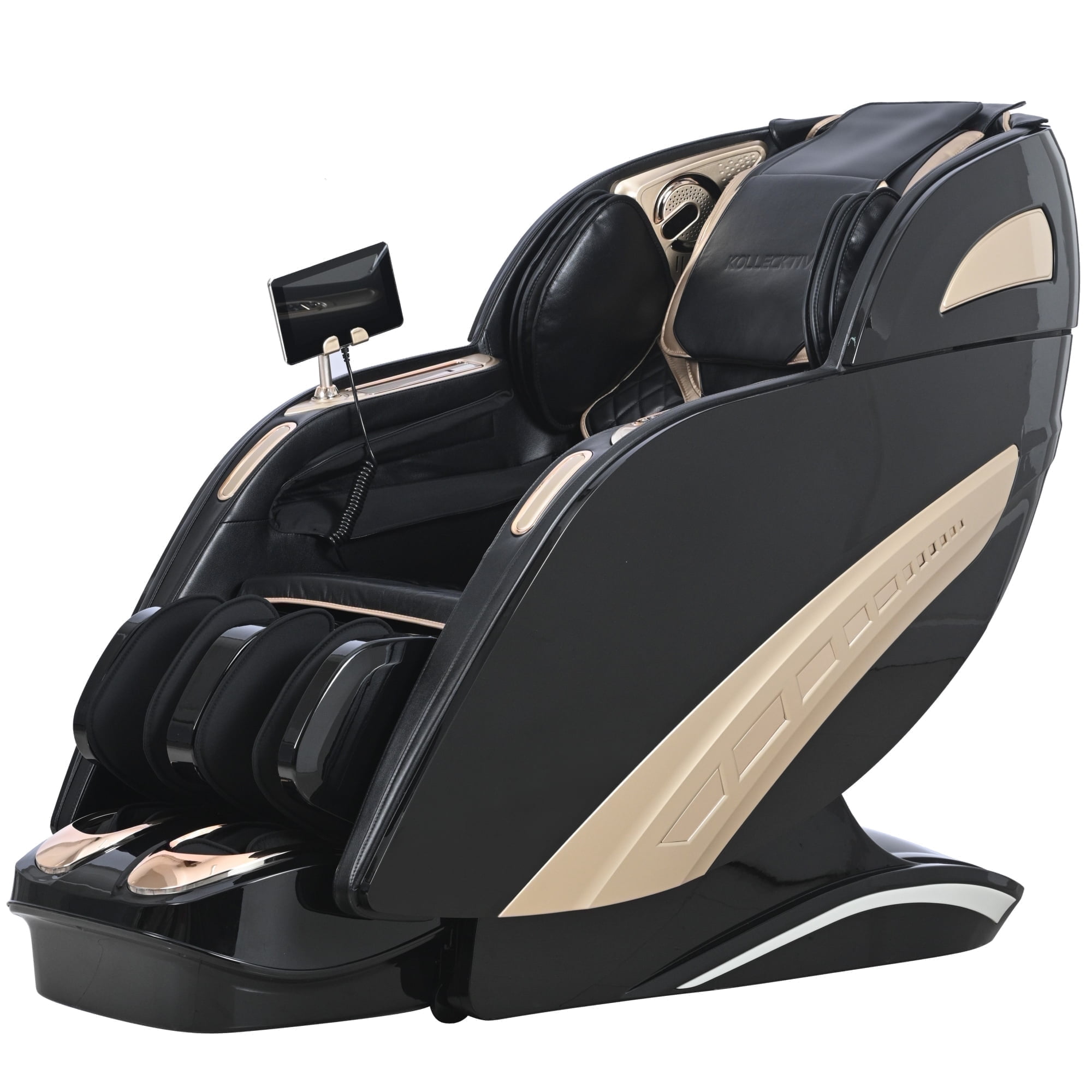 4D Massage Chair Zero Gravity Full Body Shiatsu Stretch SL Track, Heating, Voice Control, Upgraded Footrest, Black