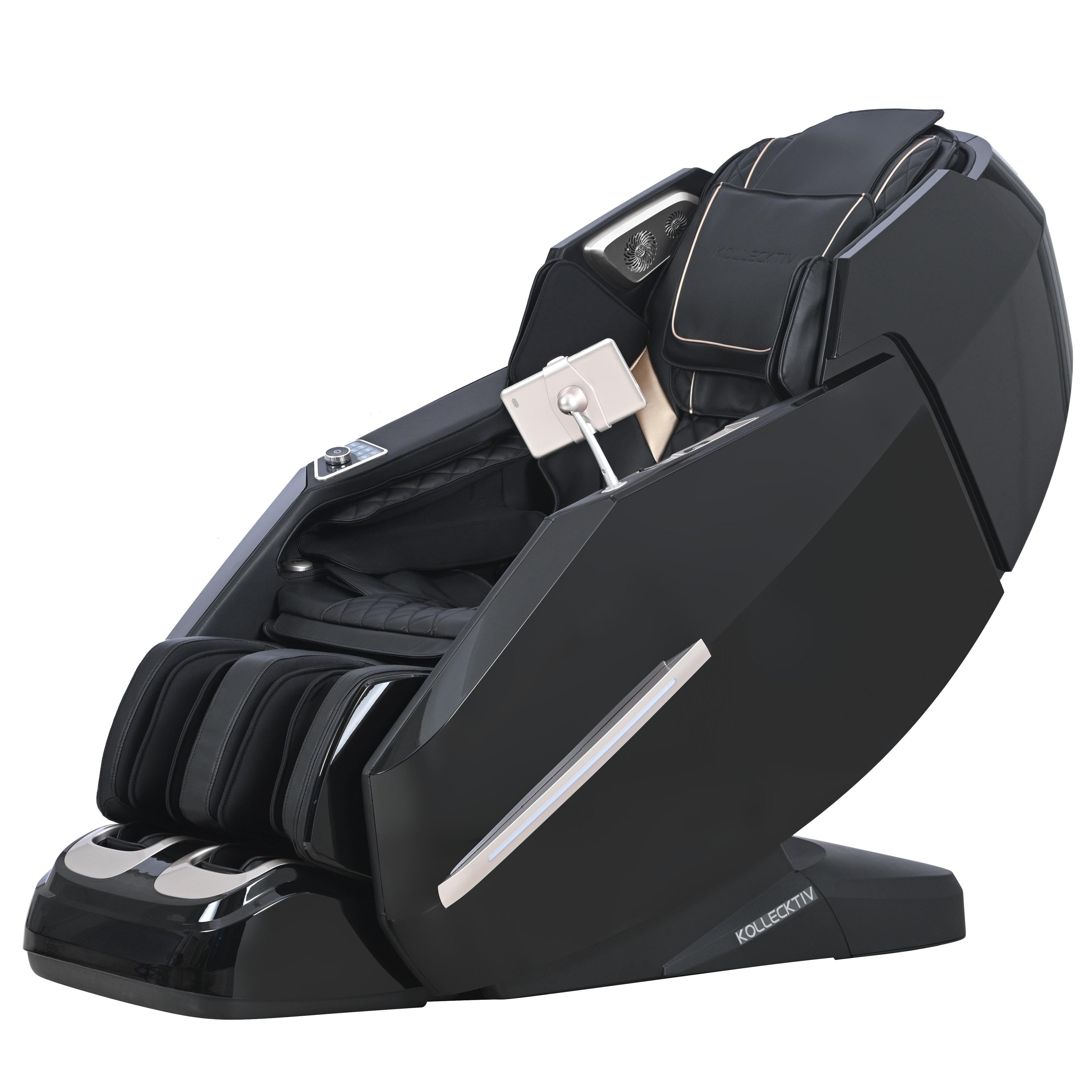 Massage Chair 4D Zero Gravity Full Body Shiatsu Stretching 59" SL Track, AI Voice, Health Detect, Upgraded 22 Automatic Modes, Black
