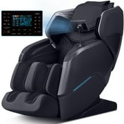 Massage Chair Full Body: 2024 4D Massage Chair Full Body Zero Gravity Massage Chair 4D & 2D Dual-Mechanism Black