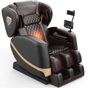 Znines Massage Chair Full Body, Zero Gravity Massage Chair with 10 Fix Rollers, Heating, Foot Massage, Bluetooth Speaker, Touch Screen Controller, Fit Office and Home, Black