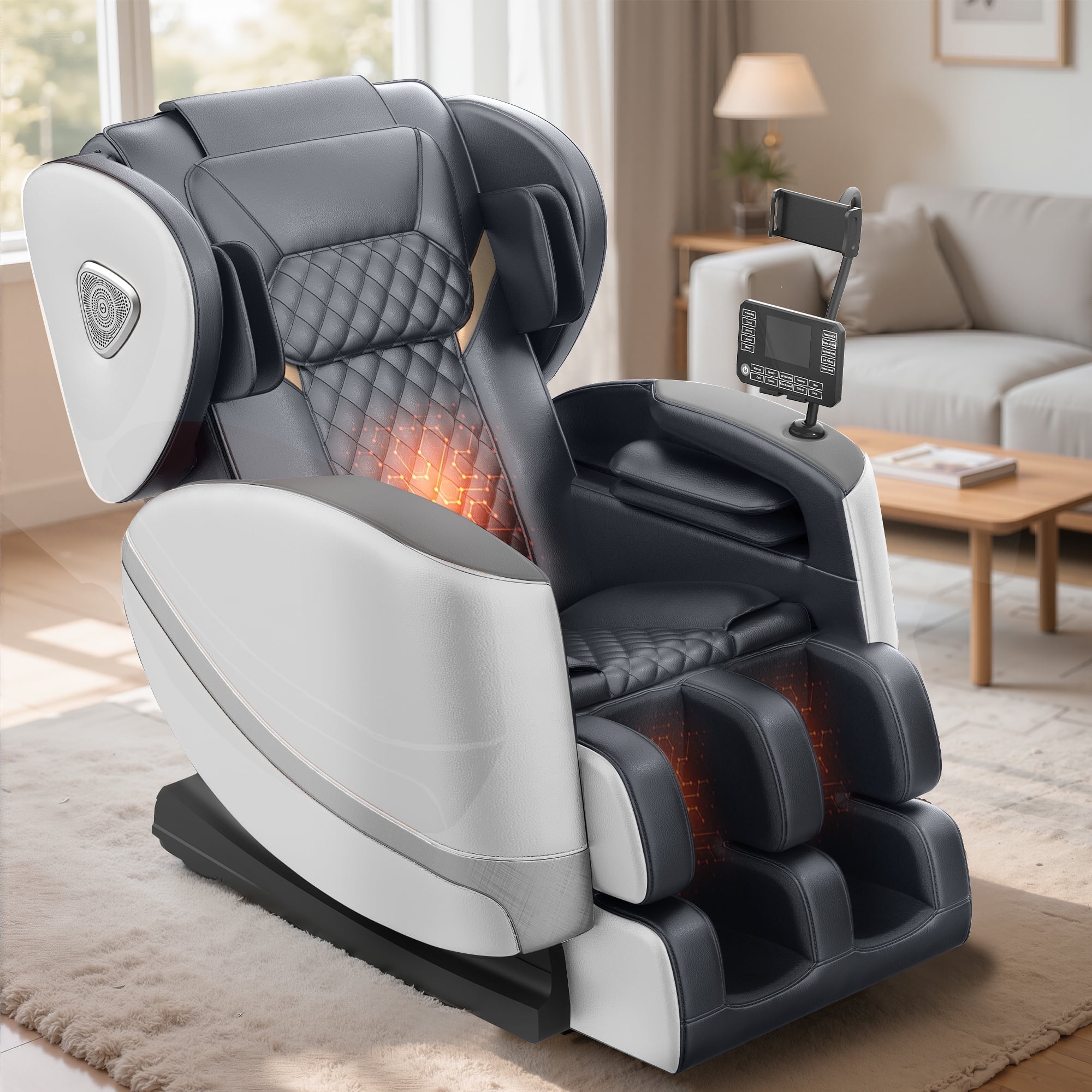 Walmart exclusive discounts  Znines Massage Chair Full Body, Zero Gravity Massage Chair with 10 Fix Rollers, Heating, Foot Massage, Bluetooth Speaker,Light Gray