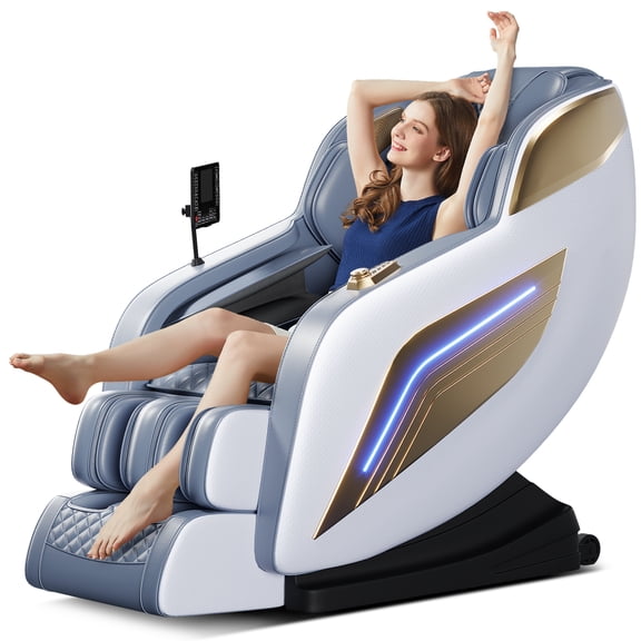 Massage Chair Full Body,Zero Gravity SL-Track Shiatsu Massage Chair, Airbag Massage with Shoulder Back and Leg Heat,Deep Yoga Stretch, AI Voice Control