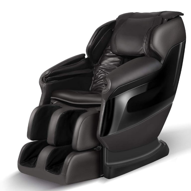 Easpearl 2023 4D Full Body Massage Chair Zero Gravity Shiatsu Recliner with Heat Thai Stretch Black, Size: One Size