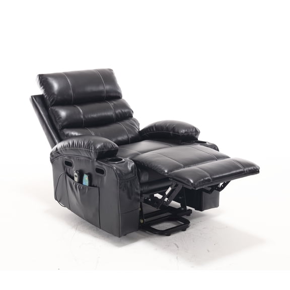 Massage Chairs 21"seat width,large size Electric Power Lift Recliner Chair Sofa for Elderly, 8 point vibration Massage and lumber heat, Remote Control, Side Pockets and Cup Holders, cozy fabric, over