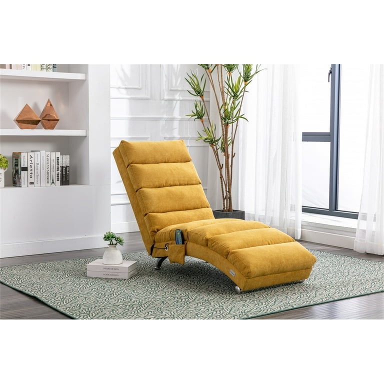 Massage Chaise Lounge, Linen Chaise Lounge Indoor Chair, Ergonomic
