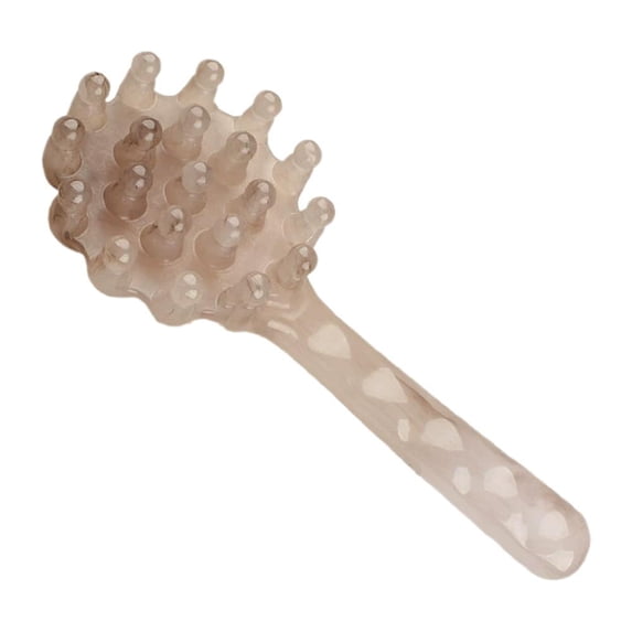Massage Comb with Resin Head Scalp Meridian Rake Comb Neck Massage Brush