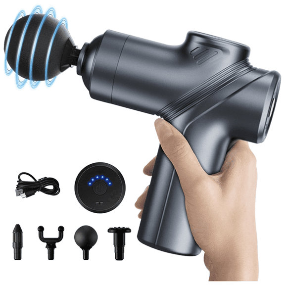 Massage Deep Tissue, Silent Brushless Motor and Portable Massage for Deep Muscle Relief and Relaxation,1 * fascia gun with 8 heads,As Shown