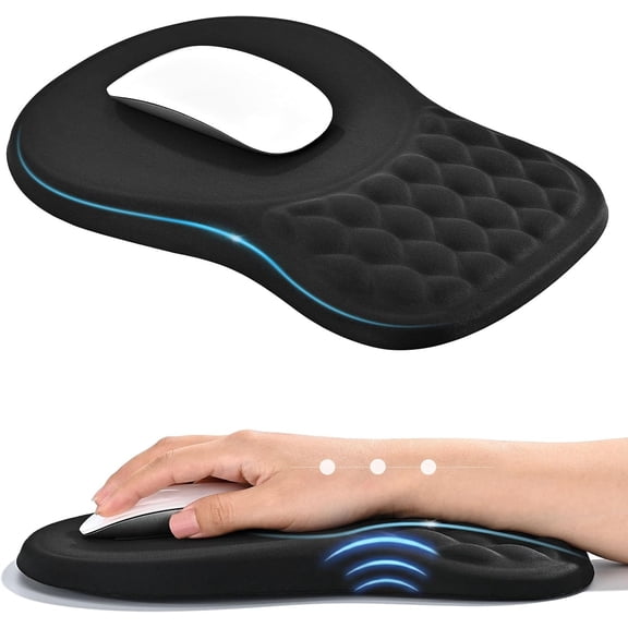 Massage Ergonomic Mouse Pad with Dual-Slope Design Wrist Rest