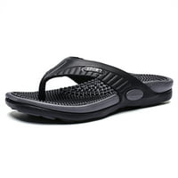 Men's Acupressure Massage Reflexology Non Slip Shock Absorption Lightweight Sandals (Size: 8.5 in Black)