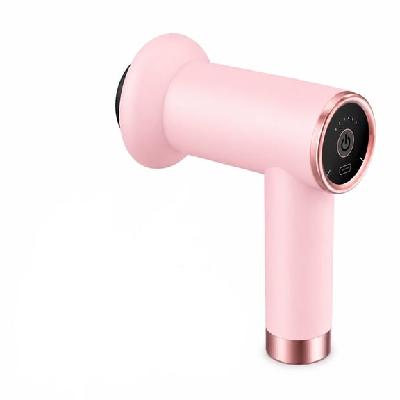 Massage Gun Deep Tissue – Compact Percussion Massage Gun with 5 Interchangeable Heads for Sports Recovery, Home, Office – Muscle Gun for Men and Women