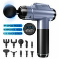 thumbnail image 1 of Cshidworld Massage Gun, Deep Tissue Massager, Portable Muscle Massage Gun for Back Neck Muscle Relieve, Quiet Massager Gun 99 Variable Speeds Digital Display 10 Massage Heads - Blue, 1 of 7