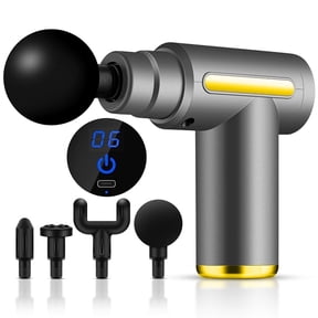 Massage Gun Deep Tissue, Neck Massager, Massage Tool, Muscle Roller, Grey