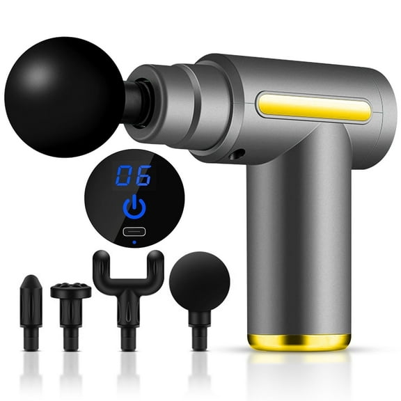 Massage Gun Deep Tissue, Neck Massager, Massage Tool, Muscle Roller, Grey