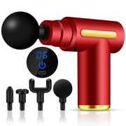 Massage Gun Deep Tissue, Neck Massager, Massage Tool, Muscle Roller, Red