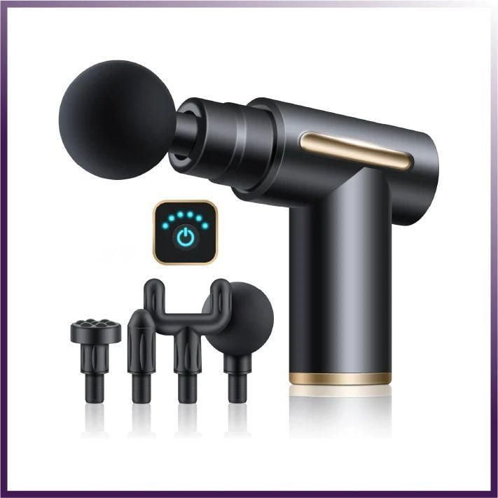 Massage Gun Deep Tissue,Percussion Back Massager Gun for Athletes Muscle Massage Gun for Pain Relief with 5 Massage Heads & 6 Speeds