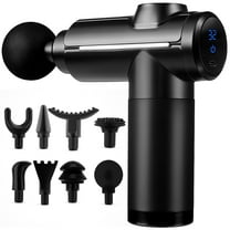 Massage Gun Deep Tissue, Percussion Massager Gun, Back Massager Neck Massager for Athletes, Portable Muscle Massage Gun with 8 Massage Heads & 32 Speeds