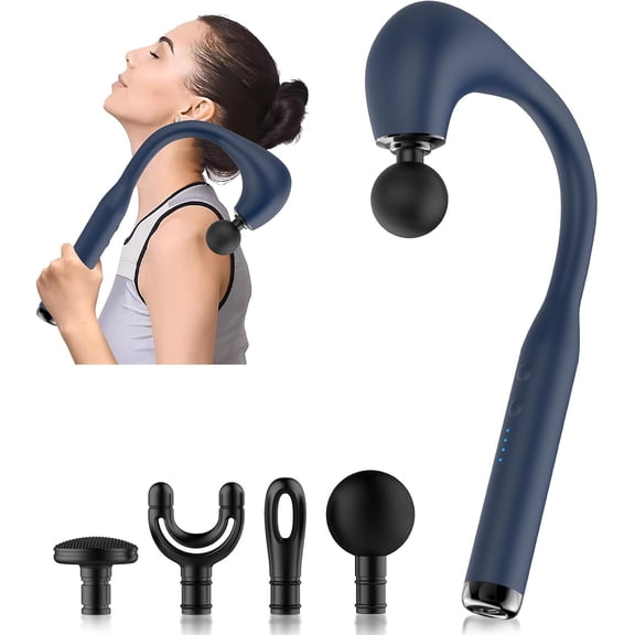 Massage Gun Deep Tissue with Extended Handle Revolutionary U-Shaped Back Massager Body Massager for Neck and Shoulder and Leg