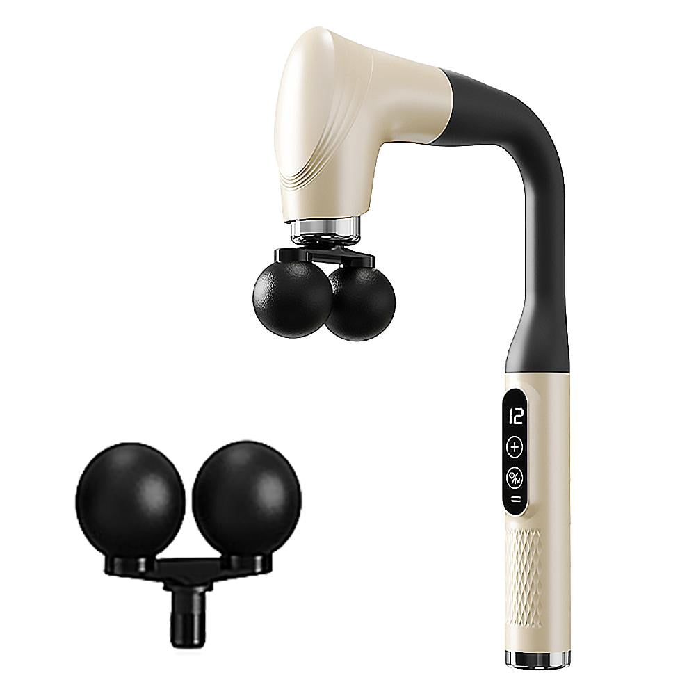 Massage Gun with Upgraded Extension Handle, U-Shaped Massage Gun Hot Compress Fitness Deep Tissue, Back Massager, Muscles/Neck/Shoulders/Waist/Legs Massager Portable for Pain Relief