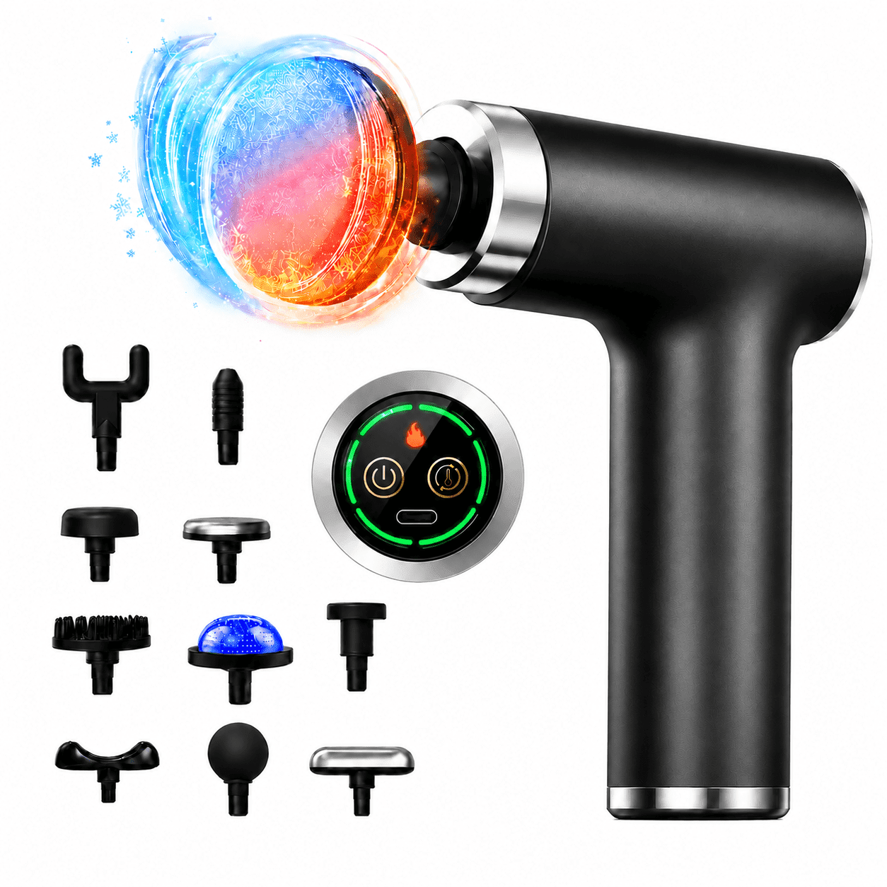 Heat Gun Storage Massage Gun with Heat and Cold - Compact Deep Tissue Handheld Gun with ...