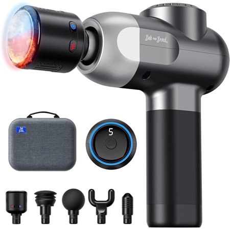 Massage Gun with Heat and Cold Therapy - BOB AND BRAD C2 Pro Deep Tissue Percussion Muscle Massager with 5 Speeds + 5 Heads