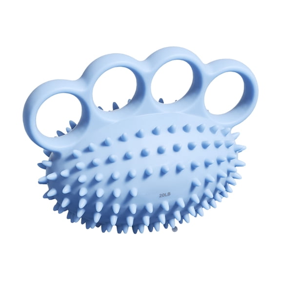 Massage Hand Squeeze Ball, Spiked Therapy Grip Ball with Finger Loops for Exercise & Recovery