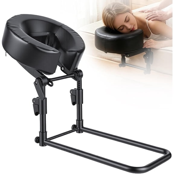 Massage Headrest for Bed, 19" Adjustable Massage Face Cradle at Home, Portable Massage Table Kit for Sleeping Mattress, Face Down Pillow After Eye Surgery