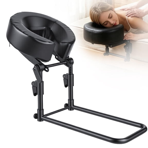 Massage Headrest for Bed, Face Down Pillow After Eye Surgery, 19" Adjustable Massage Face Cradle at Home, Portable Massage Table Kit for Sleeping Mattress