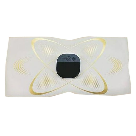 Massage Heating Toning Belt With Heat – Abdominal Support Belt For Core Exercise Waist Comfort Lower Back Unisex Fitness Gear For Men And Women White