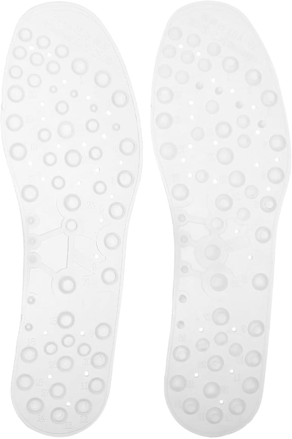 Massage Insoles with Pebble Silicone Foot Sole, Size 39-40, Breathable Shoe Inserts for Men and Women Sports Care
