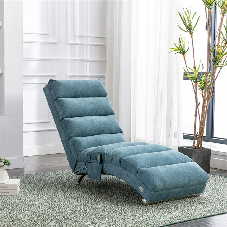 Massage Linen Chaise Lounge Indoor Chair Sleeper Chair, Modern