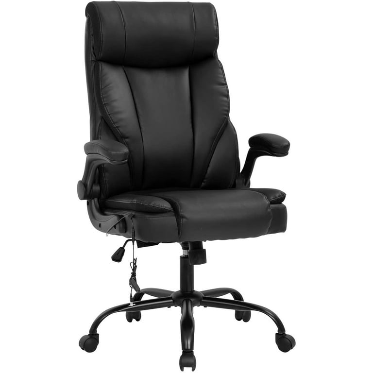 Executive Office Chair -500lbs Big and Tall Office Chair PU Leather  Computer Chair with Spring Cushion, Armrest & Lumbar Support Ergonomic Desk  Chair