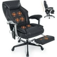 thumbnail image 1 of Massage Office Chair with Heat & Footrest, Ergonomic Reclining Executive Desk Chairs with 6-Point Vibration, PU Leather Computer Chair for Home Office or Gaming, 1 of 7