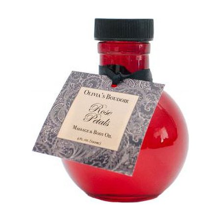 Olivia's Boudoir Massage Oil Rose Petals 4oz