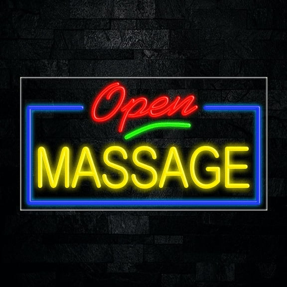 Massage Open-LED Neon Sign 33"L x 18"H #30682
