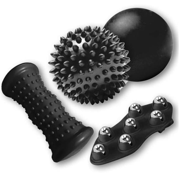 Massage Recovery Kit, Black - 4 Piece