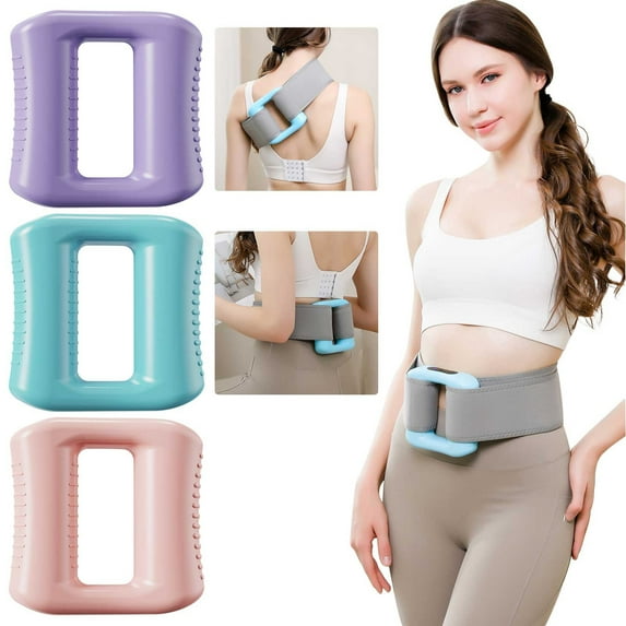 Massage Ring with Strap, Portable Percussion Massager Ring for Pain Relief, Deep Tissue Massage, 5 Speed Handheld Massager Ring Electric Body Massager pink