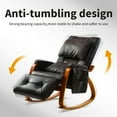 thumbnail image 1 of Massage Rocking Chair with Pillow & Adjustable Footrest,PU Leather Electric Massage Chair with Vibration Massage and Heating Function,Recliner Chair with Side Pockets,for Living Room Bed Room Office, 1 of 8