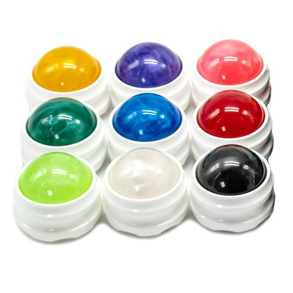 Massage Roller Ball Set - Self, Full Body Manual Mini Massager For Athletes , Recovery - Relaxing Therapy - Blue + purple + dark green + pink + black + red + orange + light green + white