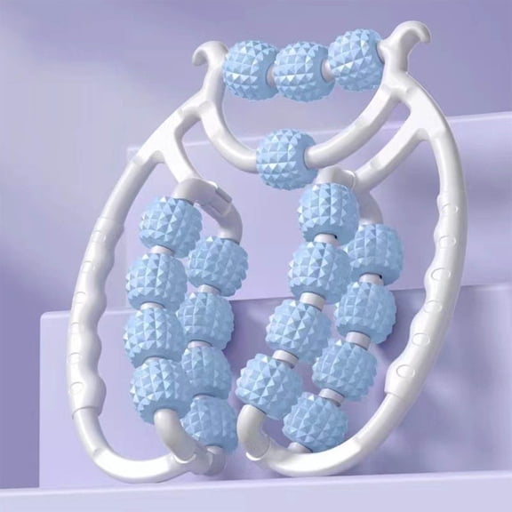 Massage Roller for Legs, 20 Wheel Circular Leg Clamp Deep Tissue Massager for Relieving Muscle Soreness, Stiffness & Tightness - Trigger Point Relaxer for Sports, Yoga, Fitness Recovery