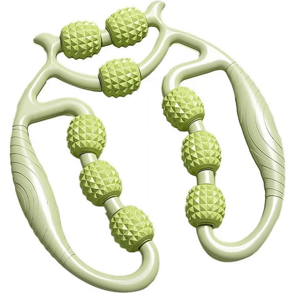 Massage Roller Relax Roller 9 Wheels,Multifunctional Ring Roller, 360 Degree Leg Neck Muscle Hand Arm Relaxer,Circular Leg Clamps Leg Massage for Tennis Elbow Legs