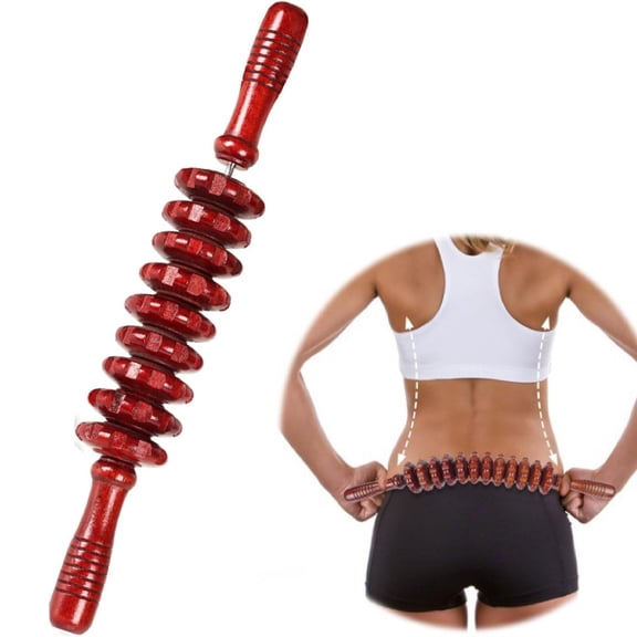 Massage Roller Stick,TGY Manual Wooden Fascia Massager, Massage Stick for Fascia, Cellulite, Muscle & Abdomen, Body Therapy Massager, Muscle Belly Relief Tool