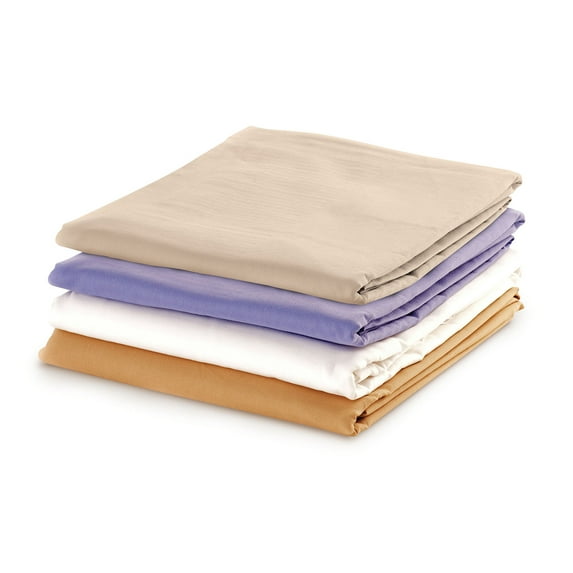 Massage Sheet Set - Includes: Fitted, Flat and Cradle Sheets - Cotton Poly - White