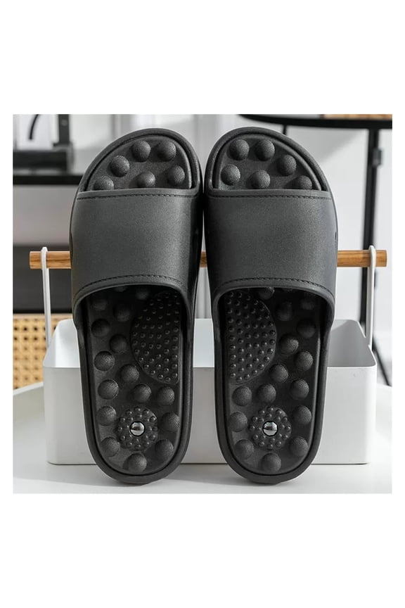 Massage Slippers,Acupressure Foot Massager Sandals for Men,Reflexology Shoes Acupoint Stimulation Relief Neuropathy Arthritis,Couple Non-Slip Shiatsu Slippers
