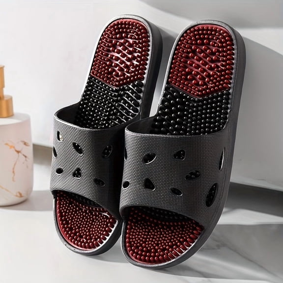 Massage Slippers with Acupressure Points, Non-Slip Granule Footbed for Home Use, Unisex