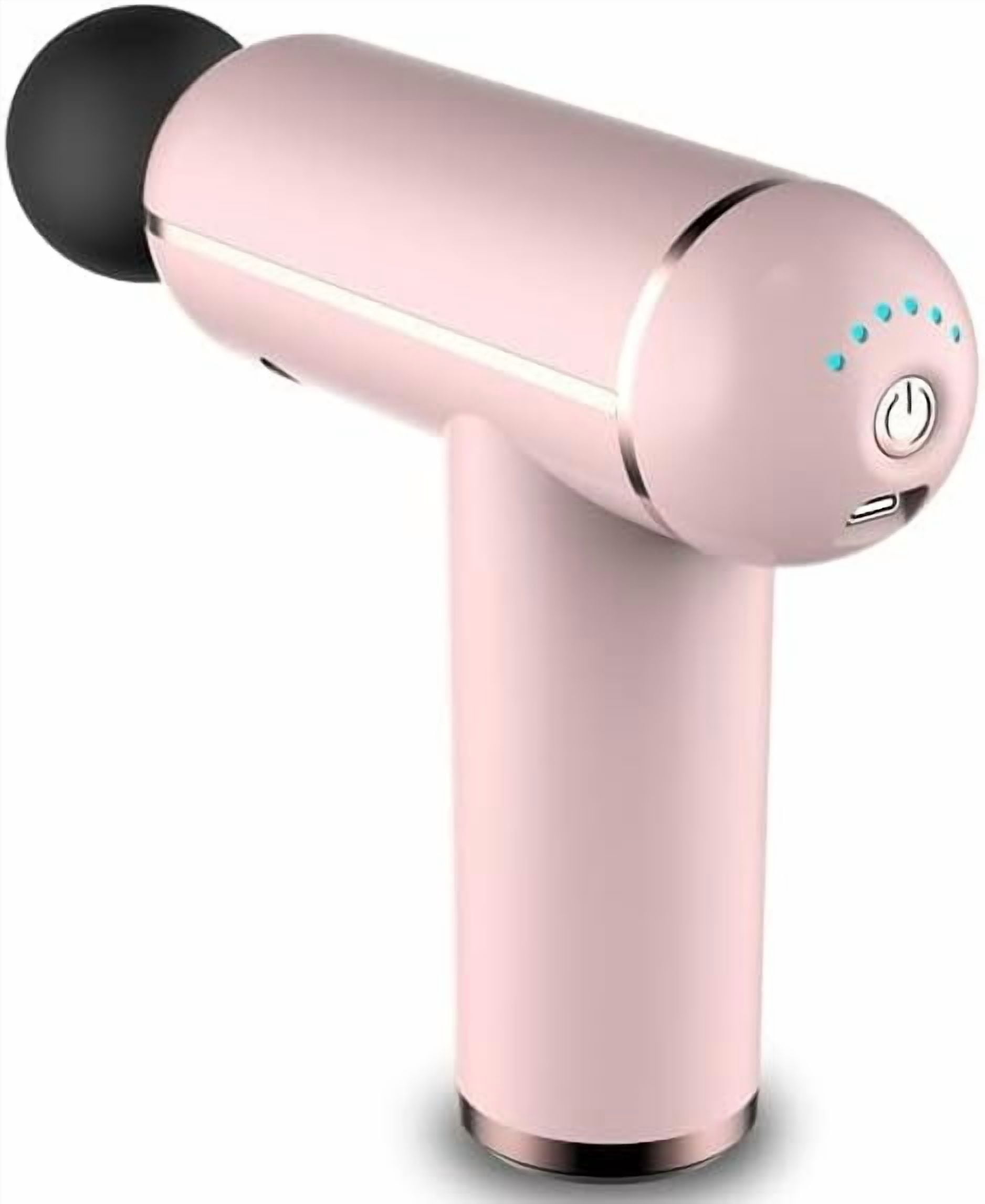 Massage Stick,Massage gun, Fascia Gun Portable Massage Fascia Gun Deep Tissue Muscle Electric Massager Pain Relief For Body Neck Back Relaxation Fitness Slimming ( Color : Pink , Size : Type C Charge