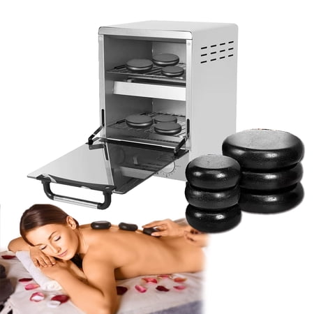 Massage Stone Heater Carbinet Professional Adjustable 12L High Temperature Warmer Box For Hot Massager Therapy Timer Control Spa