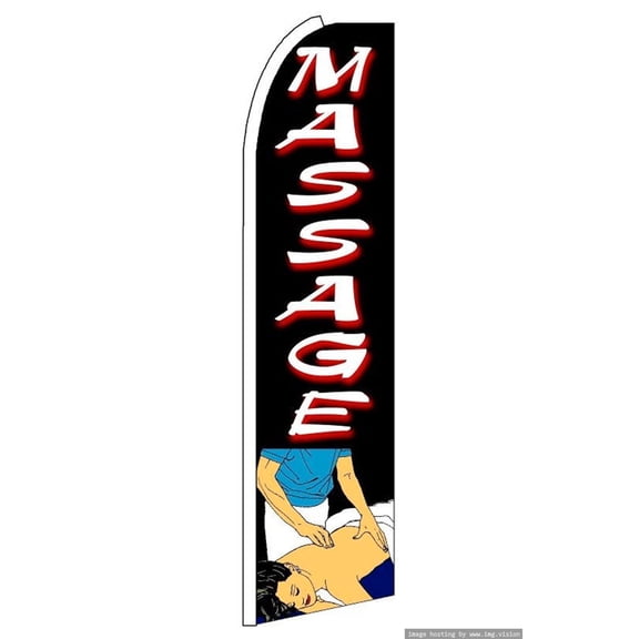 Massage Swooper Flag (Hardware Not Included) |Advertisement /Business Flags | Feather Flag |