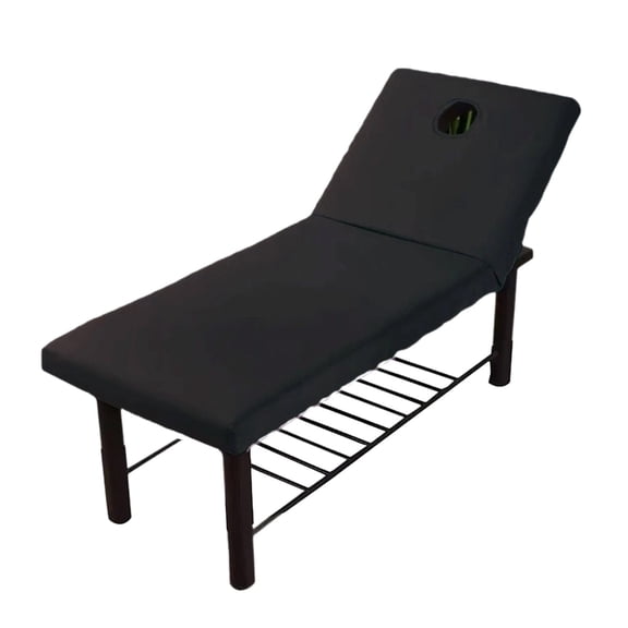Massage Table Sheet, 31.49x78.74 Inch Massage Bed Cover with Face Hole,Elastic All-Round Wrap Massage Bed Cover Washable Reusable Massage Table Blanket