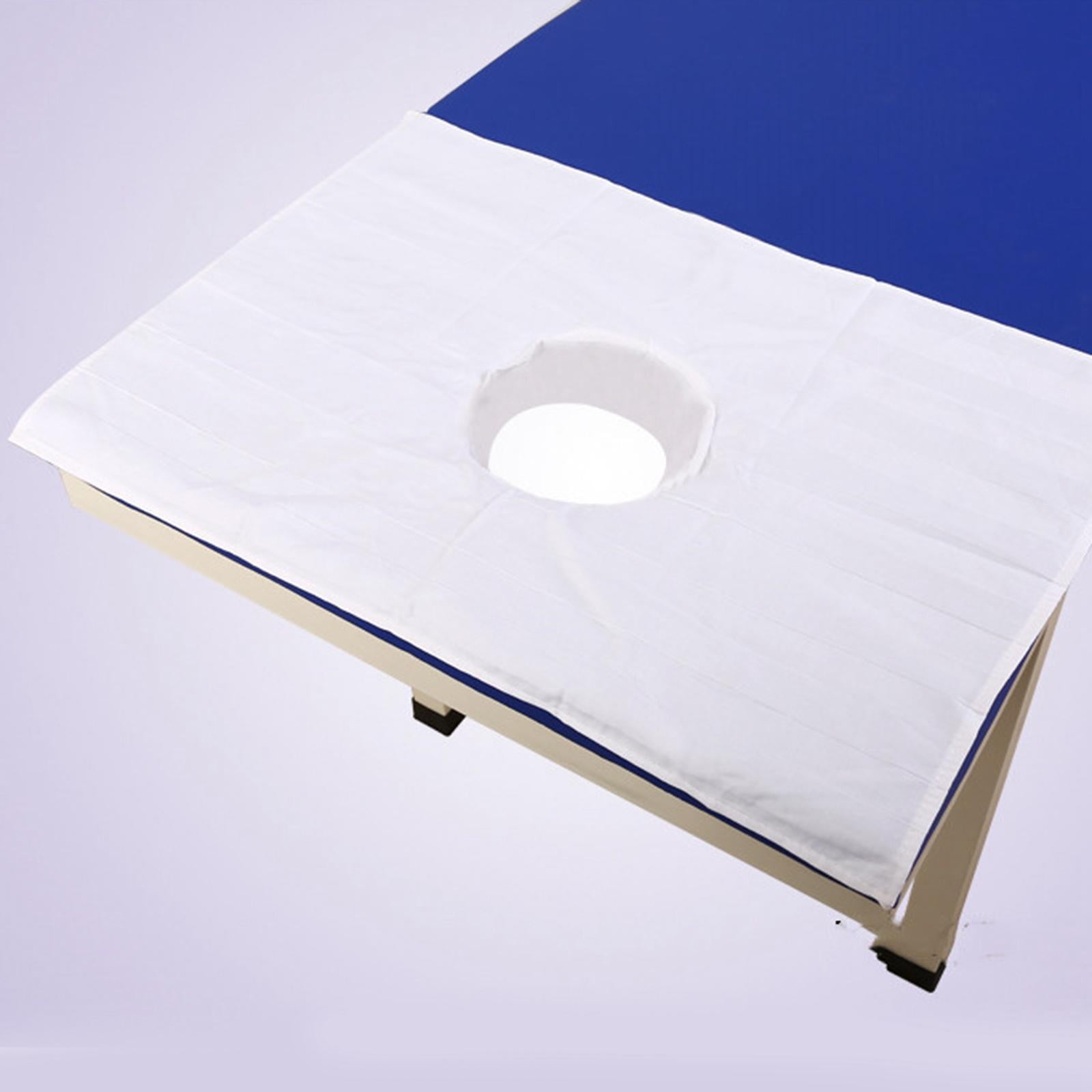Massage Table Sheet with Breath Hole, Satin Strip Massage Towel