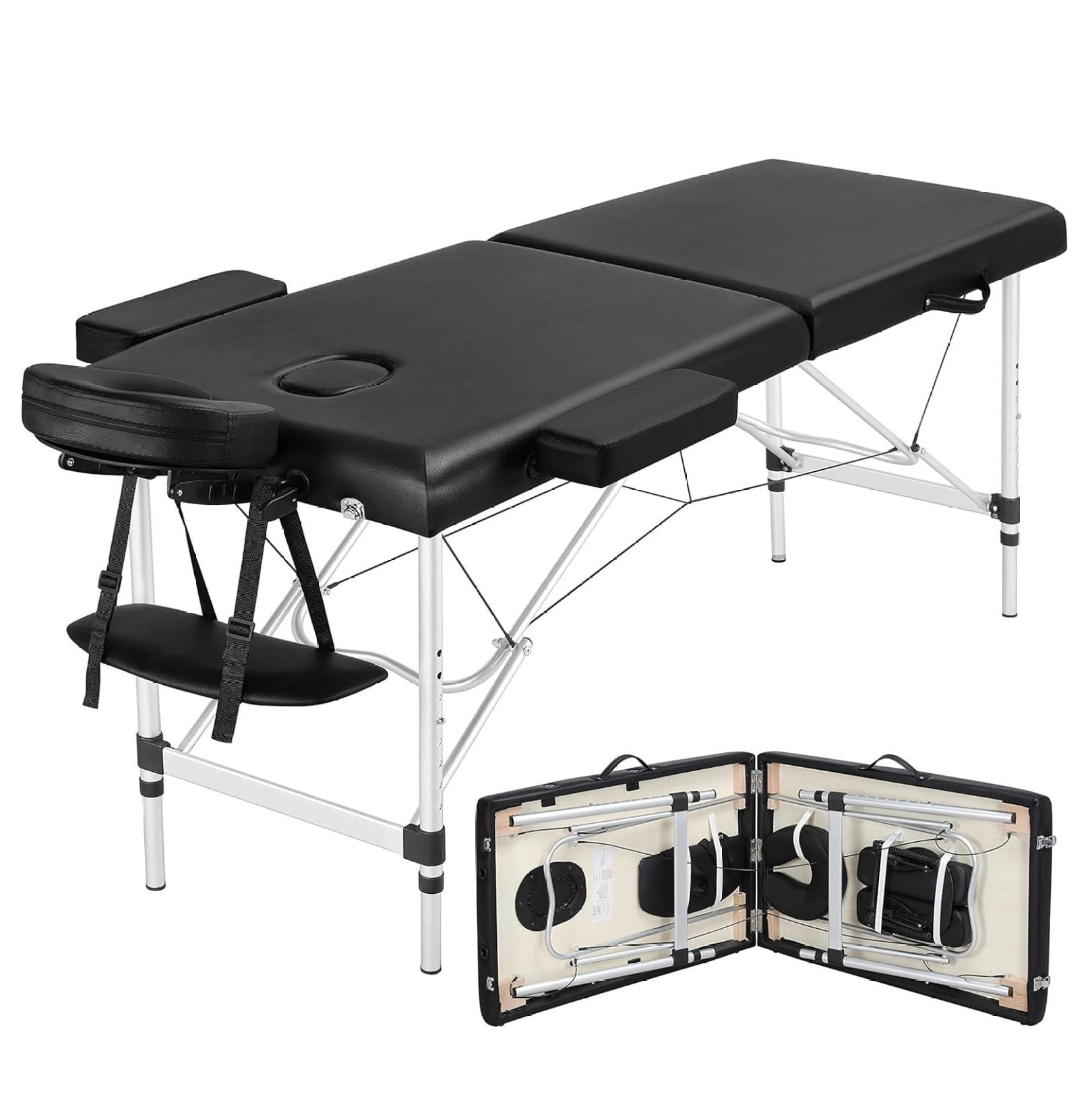 Massage Tables Portable Massage Bed Aluminium Height Adjustable Facial ...